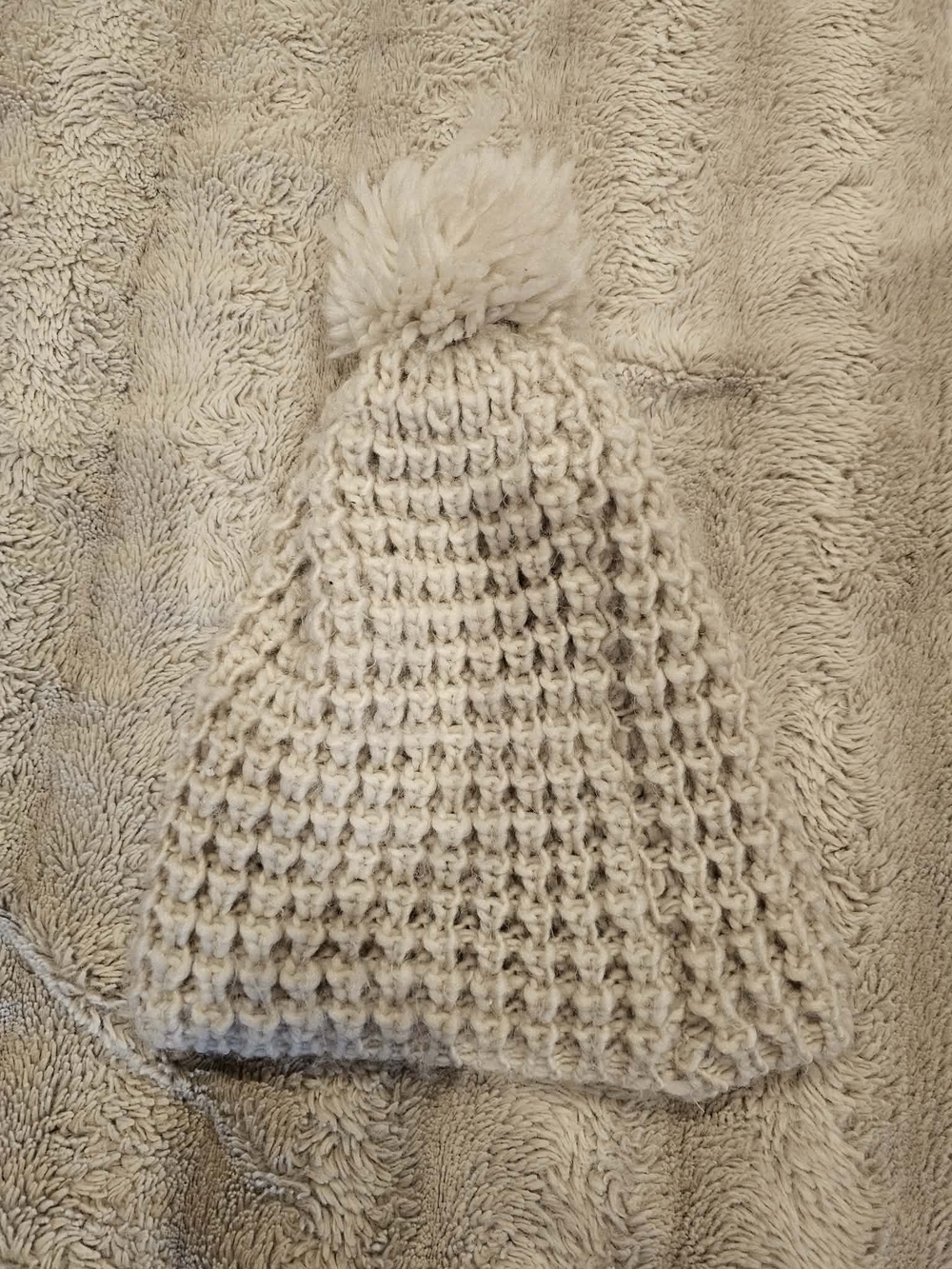 Cozy Cream Pom-Pom Knit Beanie - Women Accessories